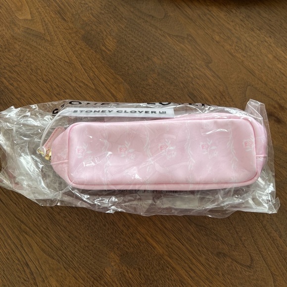 NWT STONEY CLOVER LANE Scones and Cakes High Tea Slim Pouch Pencil Case Pink - Picture 2 of 3